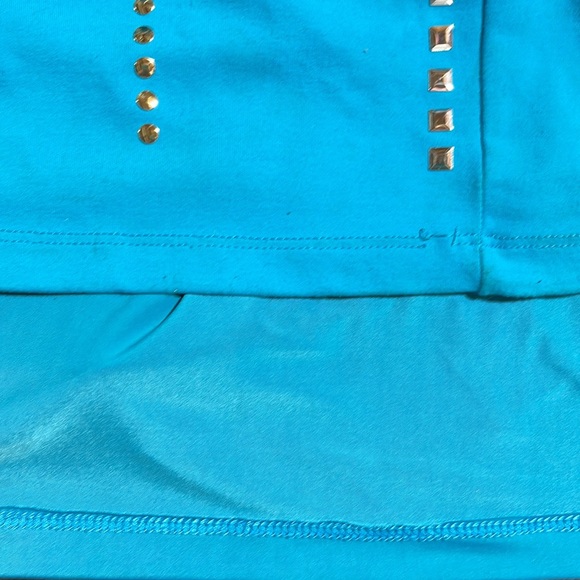 BEBE STUDDED BLUE SEXY DRESS S/P - Picture 12 of 12